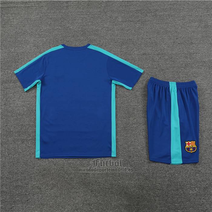 Chandal del Barcelona Manga Corta 2023-2024 Azul - Pantalon Corto